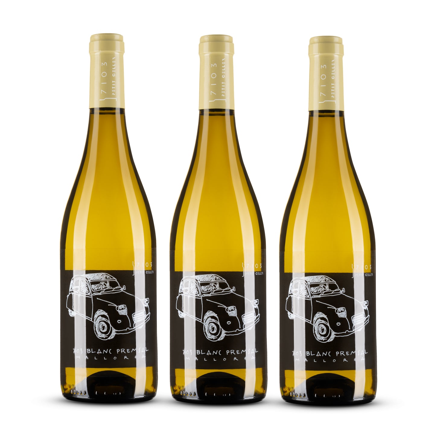Mallorquinischer Weißwein - 7103 Premsal Blanc von Petit Celler (3er Bundle)