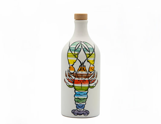 Frantoio Muraglia, Hummer Pop Art Keramikgefäß mit Nativem Olivenöl Extra 500ml, intensiv fruchtige Essenz