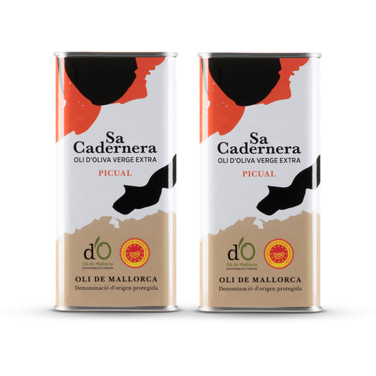 Finca Sa Cadernera Olivenöl - Picual - Virgen Extra - Oli de Mallorca D.O. 500ml (2er Bundle)