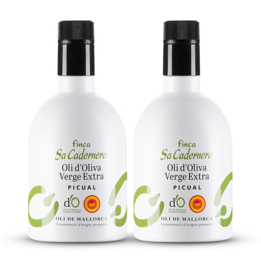 Finca Sa Cadernera Olivenöl - Picual - Virgen Extra - Oli de Mallorca D.O. 500ml (2er Bundle)